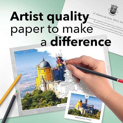 Miniatura 2 de Castle Arts Castles - Libro para colorear  36 impresionantes castillos curados por artistas internos para enfocar la mente  con guía de referencia