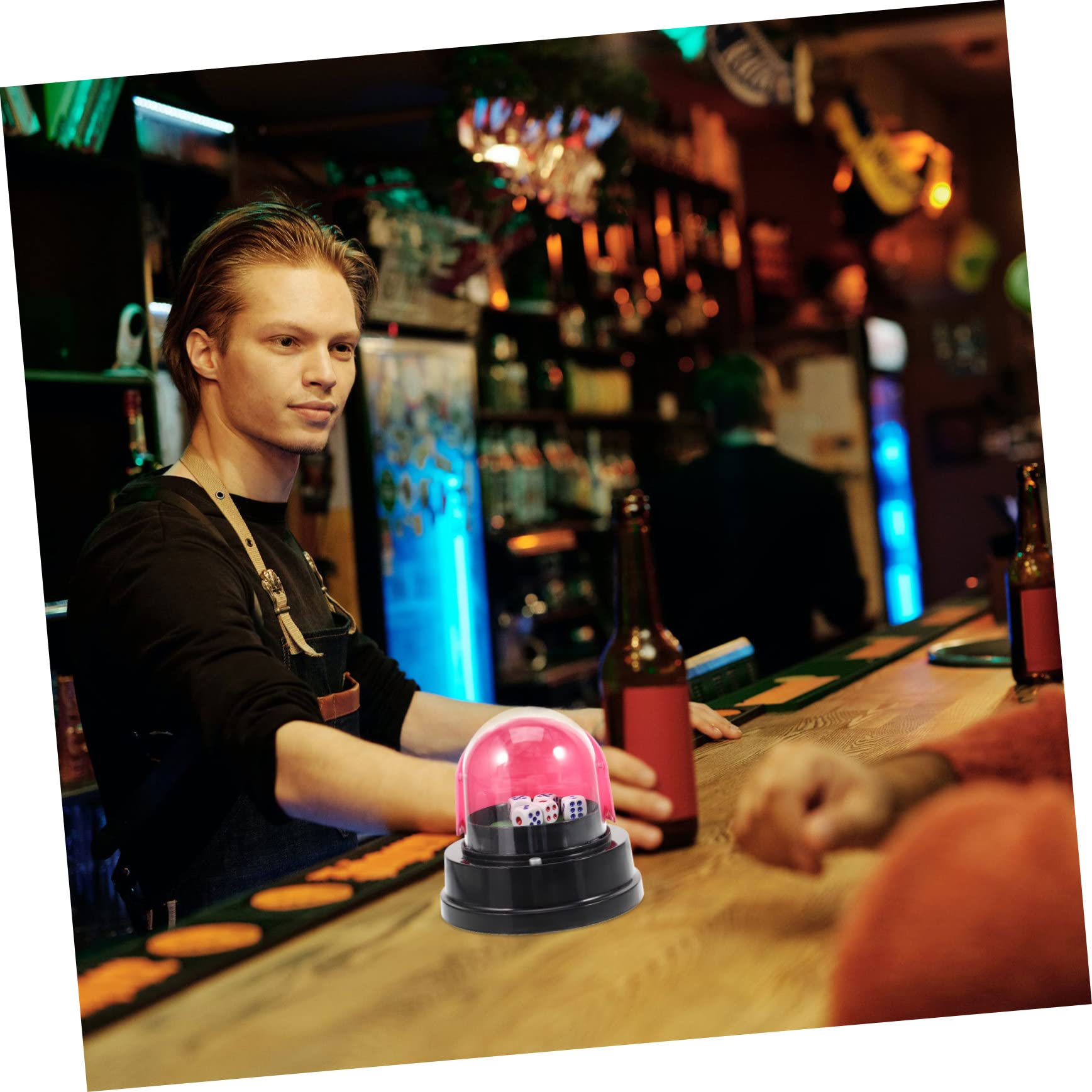 DOITOOL 2 Stücke Würfelbecher Mit Würfel Tragbare Elektrische Shaker Kunststoff Material Für Bars Restaurants