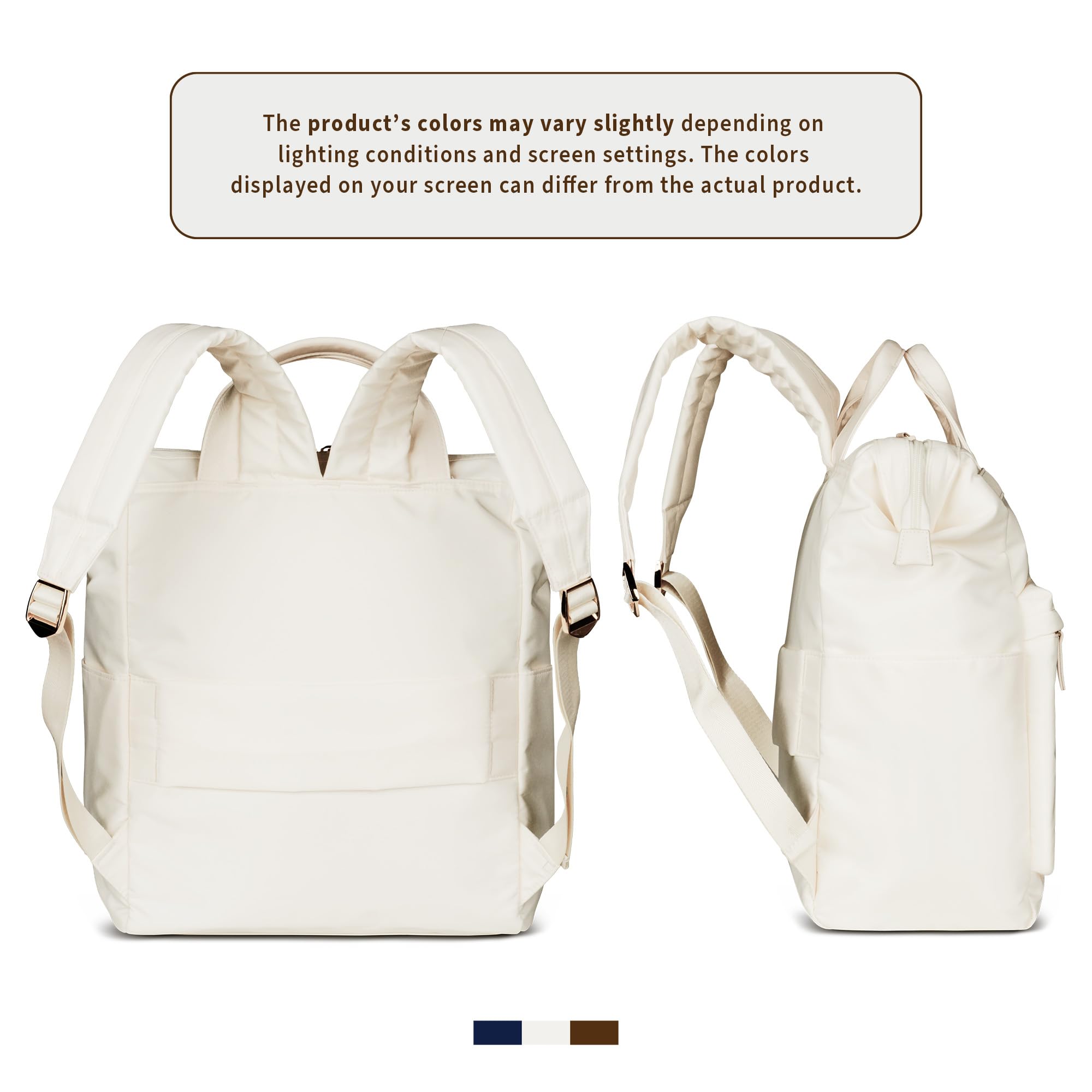 bugatti Mare 2.0 – Zaino da donna con funzione borsa, zaino leggero da giorno con scomparto per laptop da 15“ - Beige