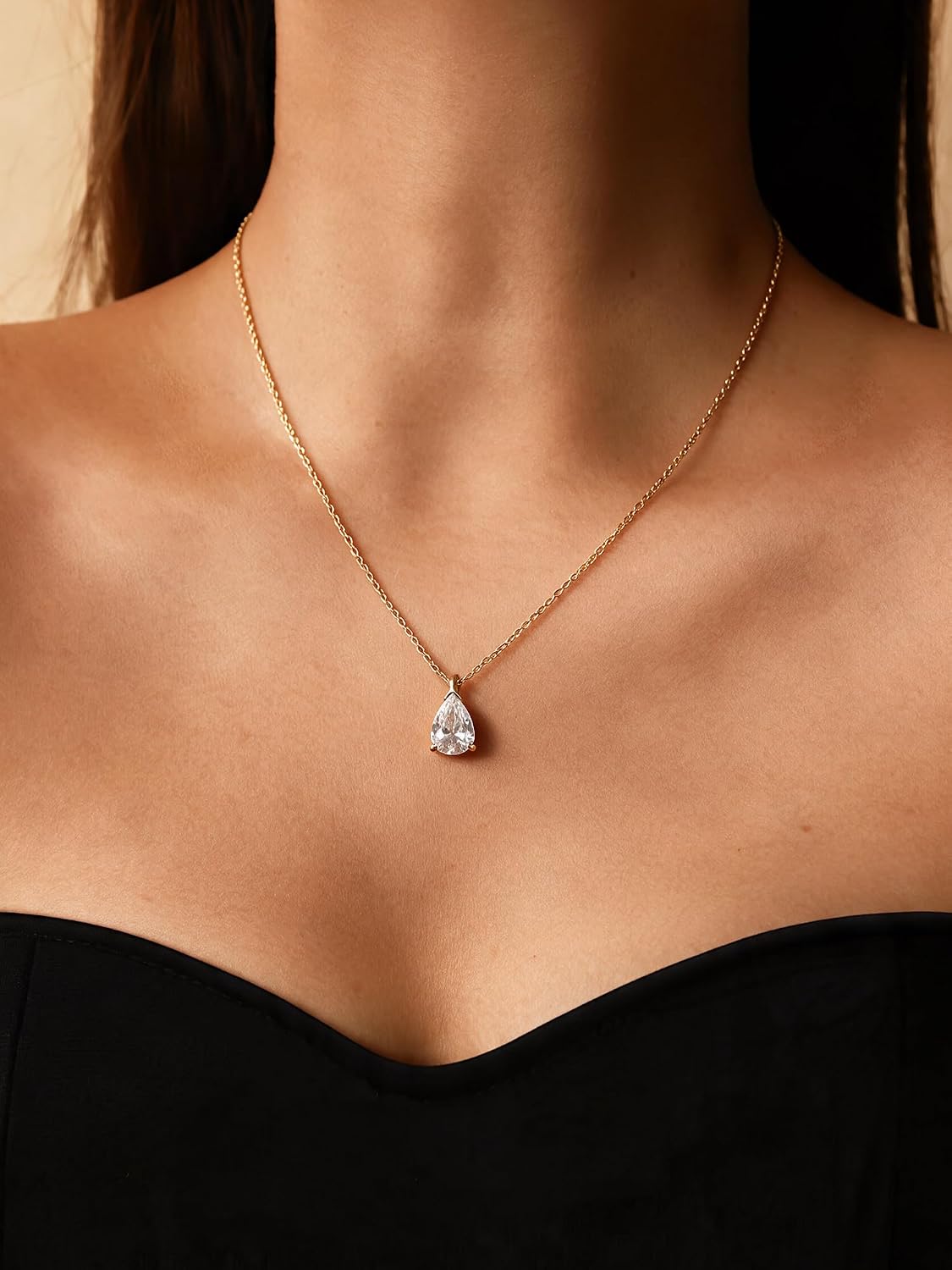 Dainty Gold Necklace for Women,14K Gold Plated Pendant Jewelry