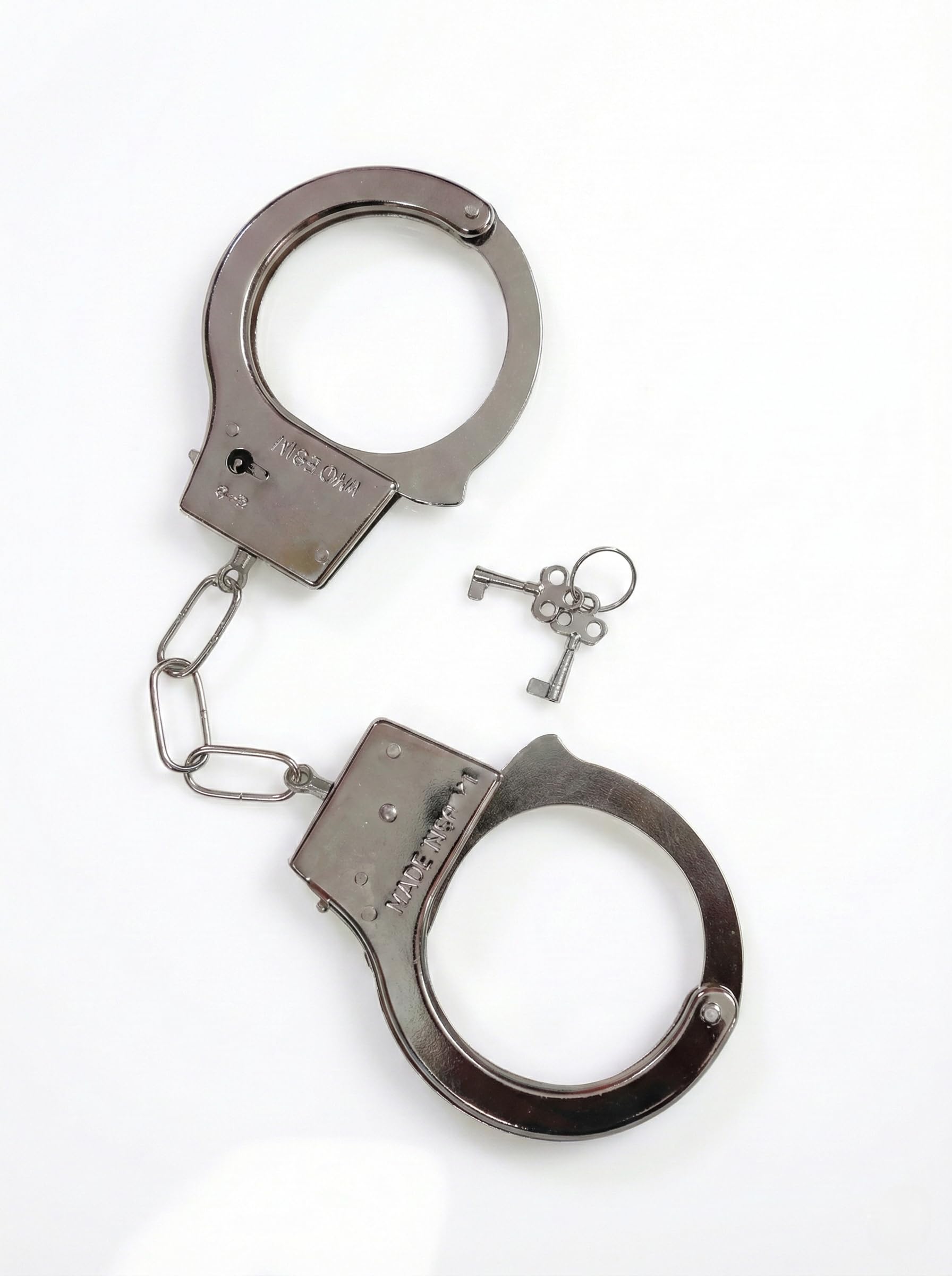 - BookMyCostume Prisoner Handcuffs | Light Metal Hathkadi Working Lock & Parts | Fancy Dress Costume Accessory Kids - Silver