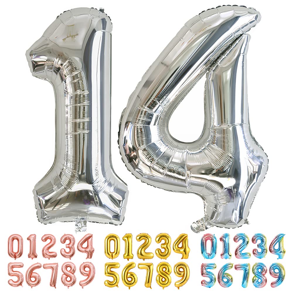 Foil Globo Número 5 Azul 40" (101cm), Inflable Helio o aire, Gigante Numeros 0-9, 10-19, 20-29, 30-100, Grande Globos Decoración para La Boda Aniversario y Cumpleaños Fiestas — view 605