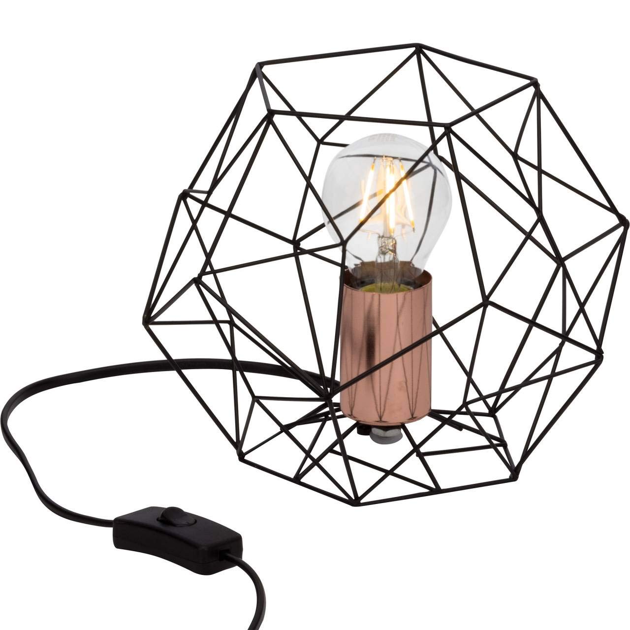 BRILLIANT Lampe Synergy Tischleuchte schwarz/kupfer