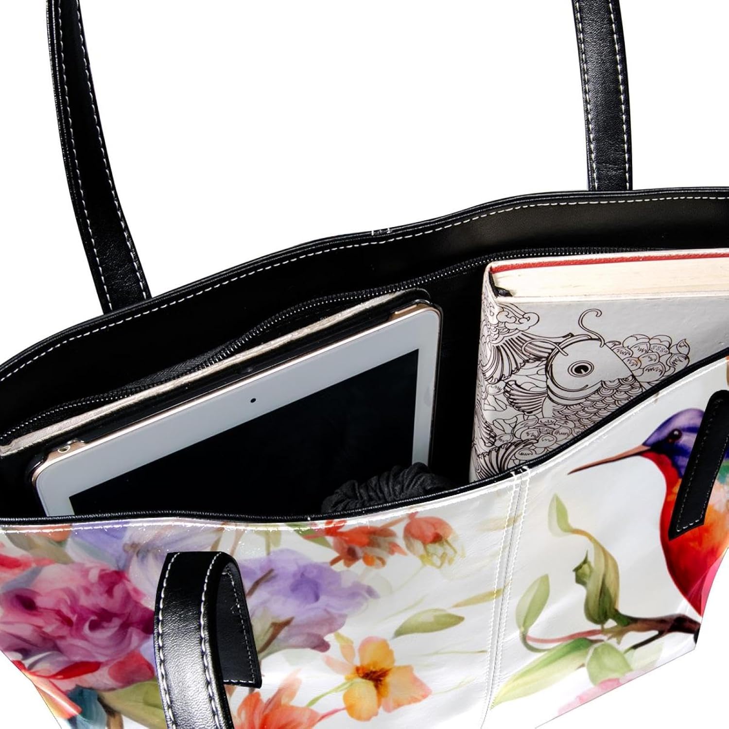 [YTYVAGT] 女性用財布、トートバッグ美学、レディーストートハンドバッグ,花と鳥の花の茂み
