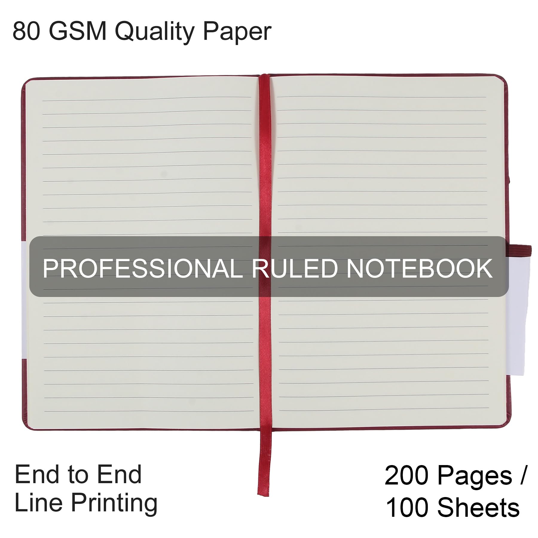 LYDTICK Notizbücher zum Schreiben, College-Notizbücher, liniert, Tagebuch, Großpackung, Hardcover-Notizbücher (200 Seiten) für Notizen, linierte Bullet Journals für Zuhause, Schule, Büro, 14,5 x 21,3