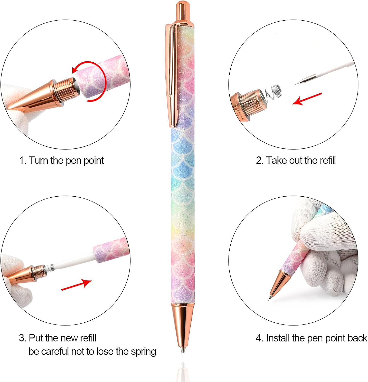 NEWISHTOOL Air Release Weeding Tool Pin Pen Vinyl Installation Bubble Free, Anti-Slip Weeding Pen for Vinyl, Includes 1 Pc Retractable Vinyl Weeding Pen with 2 Pcs Refills