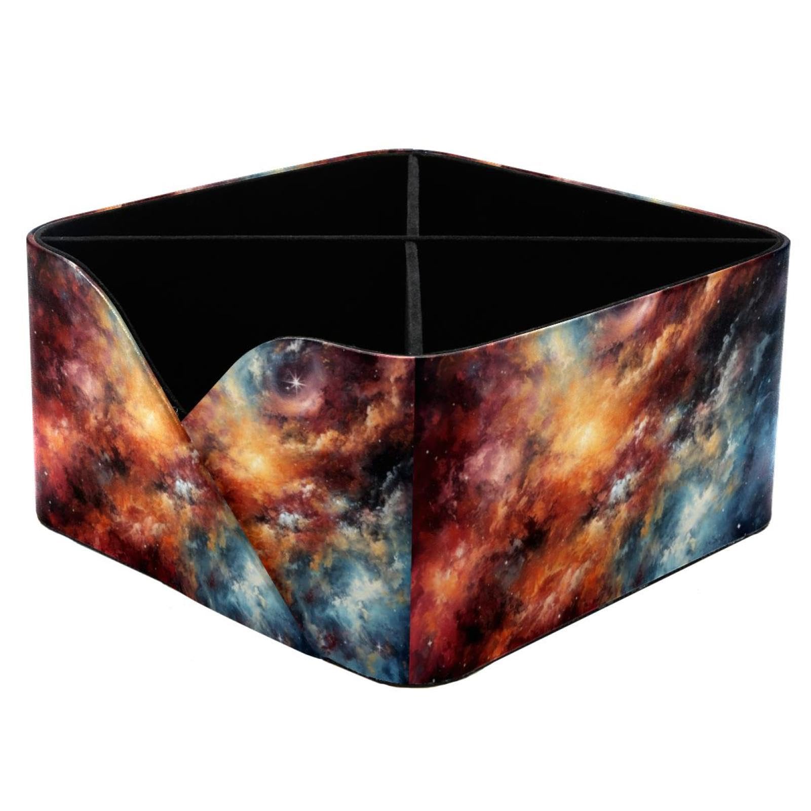 Organiseur de bureau pour fournitures d'art et cosmétiques boîte rangement rouge