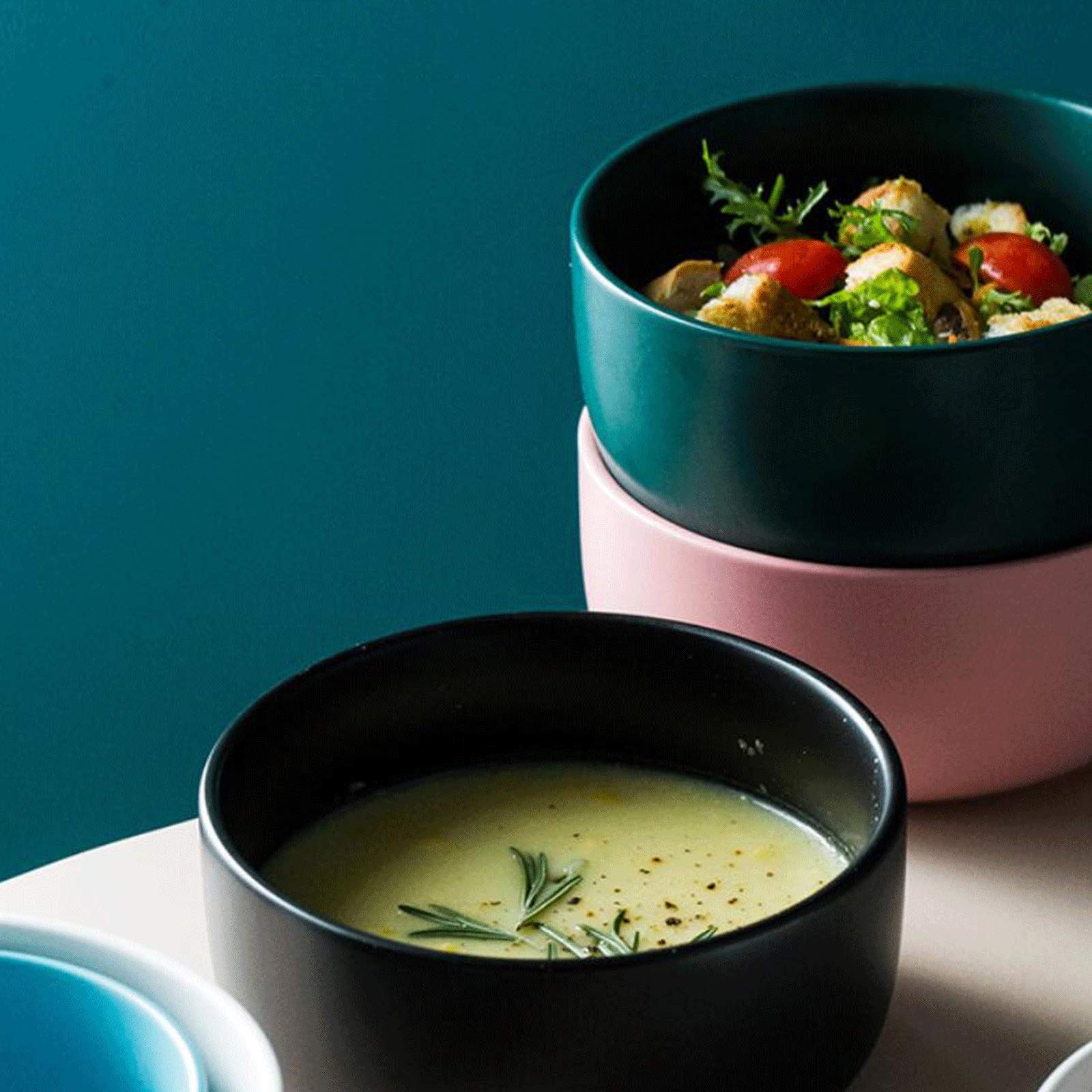 Cuencos para cocina, hogar, cuenco de arroz de cerámica, cuenco de ensalada de frutas, cuenco de arroz, cuenco para comer, cuenco de fideos para sopa, cuenco de desayuno, cuenco de grano ligero y dur