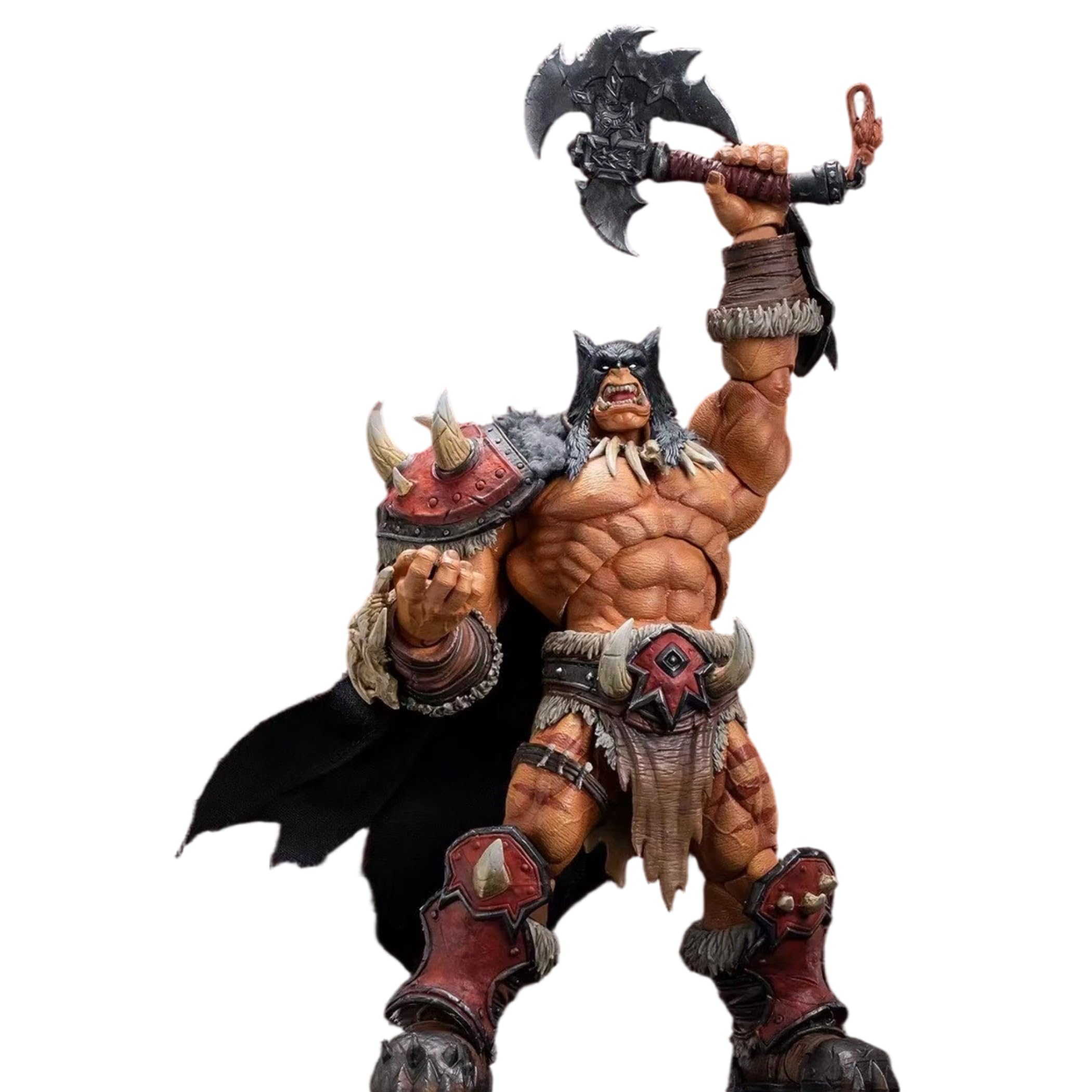 Next Fig HeroToys World of Warcraft Rexxar 1/10 220mm Orc Beastmaster Hunter Action Figure,Highly Articulated Fantasy Barbarian Warrior with Dual Axes, Bow and Wolf Helmet, Collectible Figure — image 1