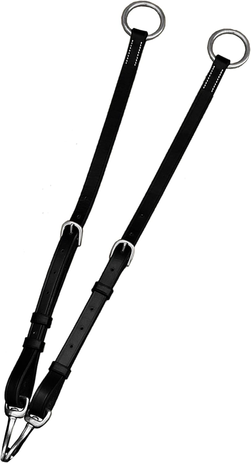 Exion 3-Point English Breastplate for Horses with Running Martingale – Grey Elastic Leather Horse Breast Plate Horse Tack for Jumping, Schooling– Black, Havana, Oak Brown – Pony, Cob, Full, Warmblood