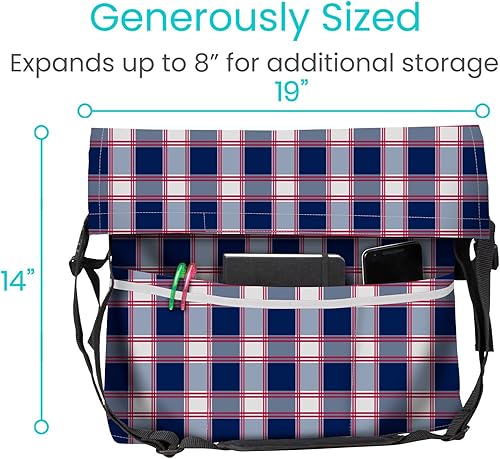 Miniatura 115 de Bolsa para silla de ruedas, Floral púrpura