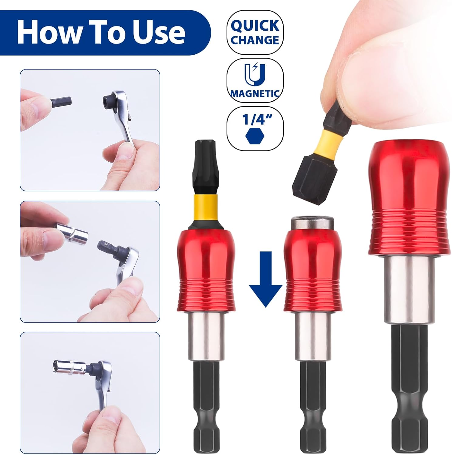 HPHOPE 39-Piece Screwdriver Bit and Ratchet Set – PH, PZ, Hex, SL, TT, Torx Bits – Accessories for Cordless Screwdrivers, Drills Drivers and Screwdrivers