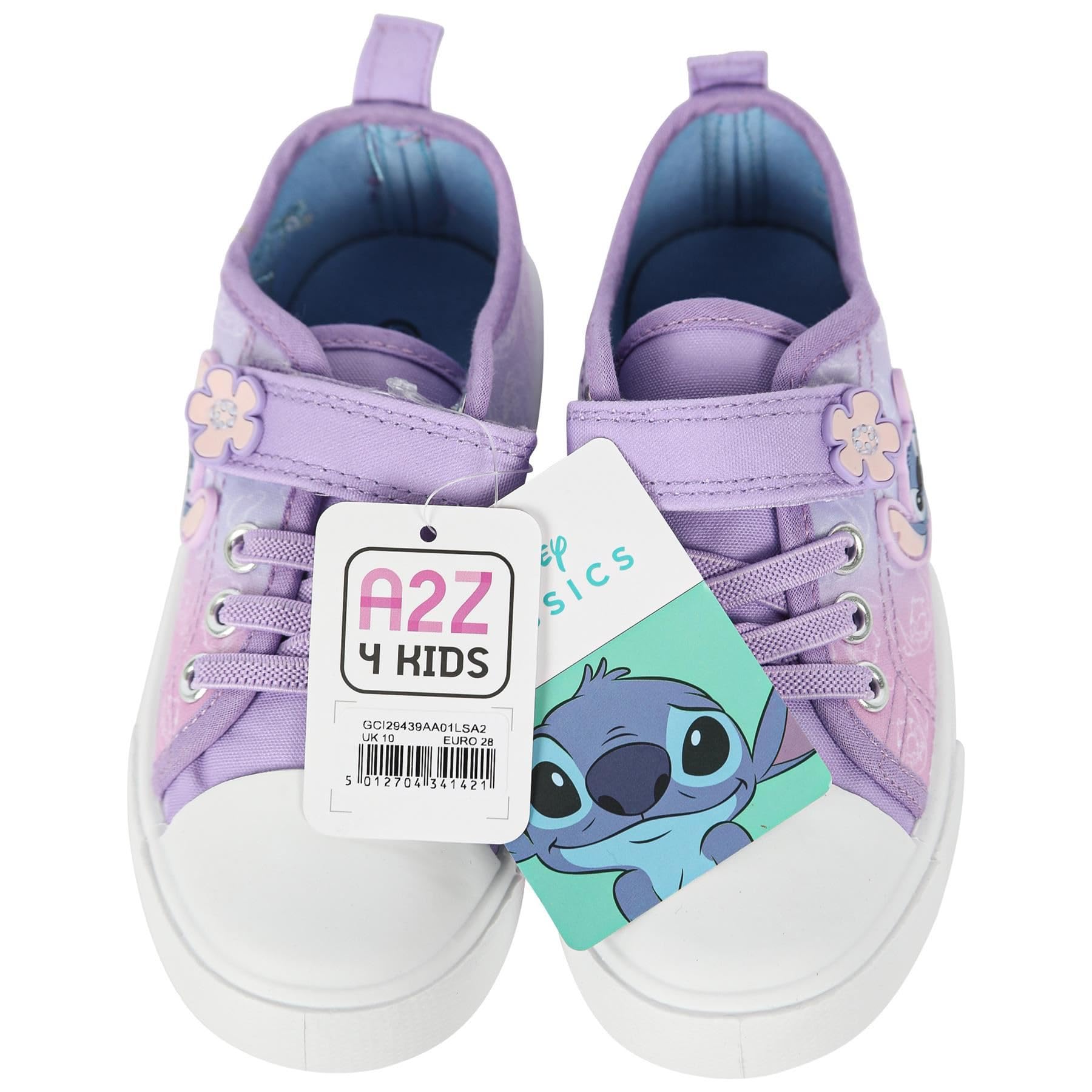 Disney A2Z 4 - Zapatillas deportivas de poliuretano con licencia oficial, con correa de cierre táctil y diseño floral exclusivo de A2Z 4 para niños, talla 8-1