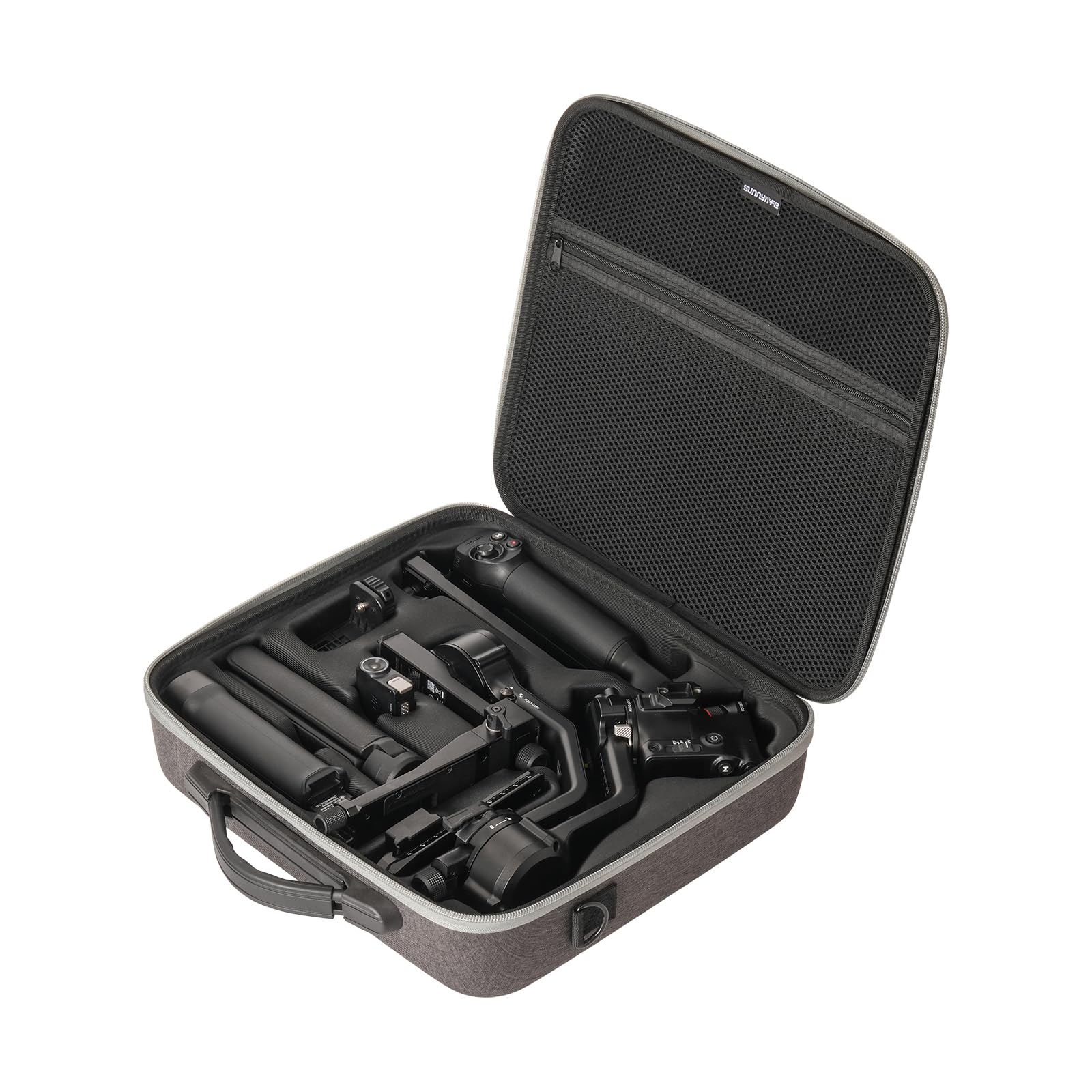 Custodia da trasporto per DJI RS 5 Combo, custodia portatile rigida, custodia protettiva a tracolla, custodia da viaggio per stabilizzatore cardanico DJI Ronin RS5 e accessori, grigio