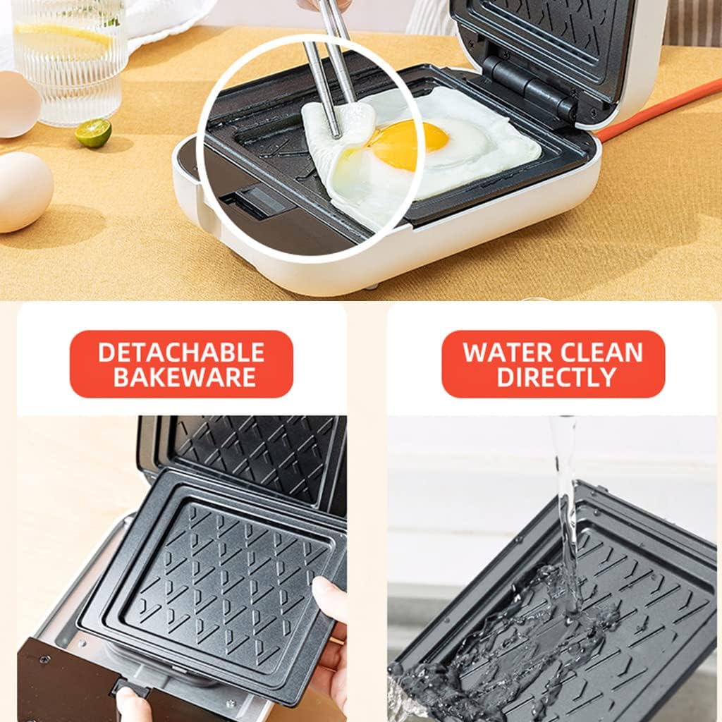 Compact Sandwich Maker Removable Plates Small Breakfast Grilled Cheese Paninis Chaffles