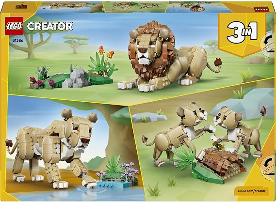 LEGO Creator 3’ü 1 Arada Vahşi Hayvanlar: Görkemli Aslan 31386