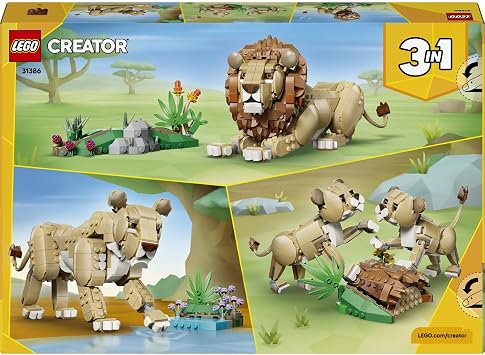 LEGO Creator 3’ü 1 Arada Vahşi Hayvanlar: Görkemli Aslan 31386