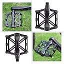 Cycle Pedals, Aluminium Alloy Platform, Anti-Slip Design, 9/16 Inch Thread, Black, Set of 2 gallery image