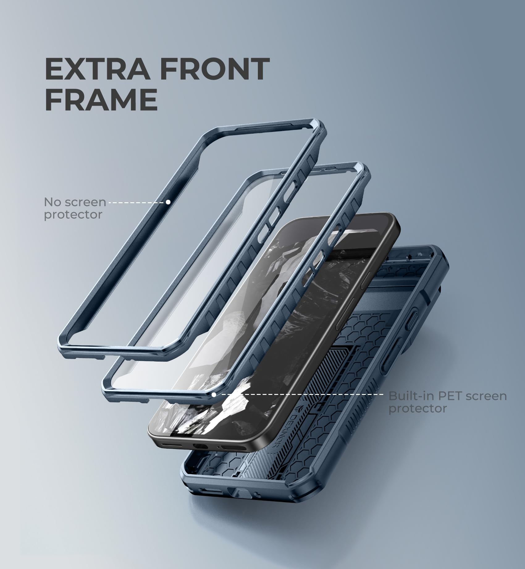Dexnor for Google Pixel 9 Pro XL Case with Built-in Slide Camera Cover & Screen Protector & Kickstand - Image 4