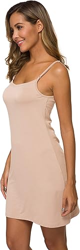 Vista 3 de Minivestido básico con tirantes delgados ajustables para mujer