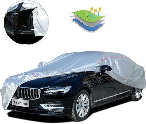 Miniatura 8 de Tecoom Carcasa rígida de material Oxford con forma de puerta, diseño de cremallera, impermeable, a prueba de rayos UV, resistente al viento, para