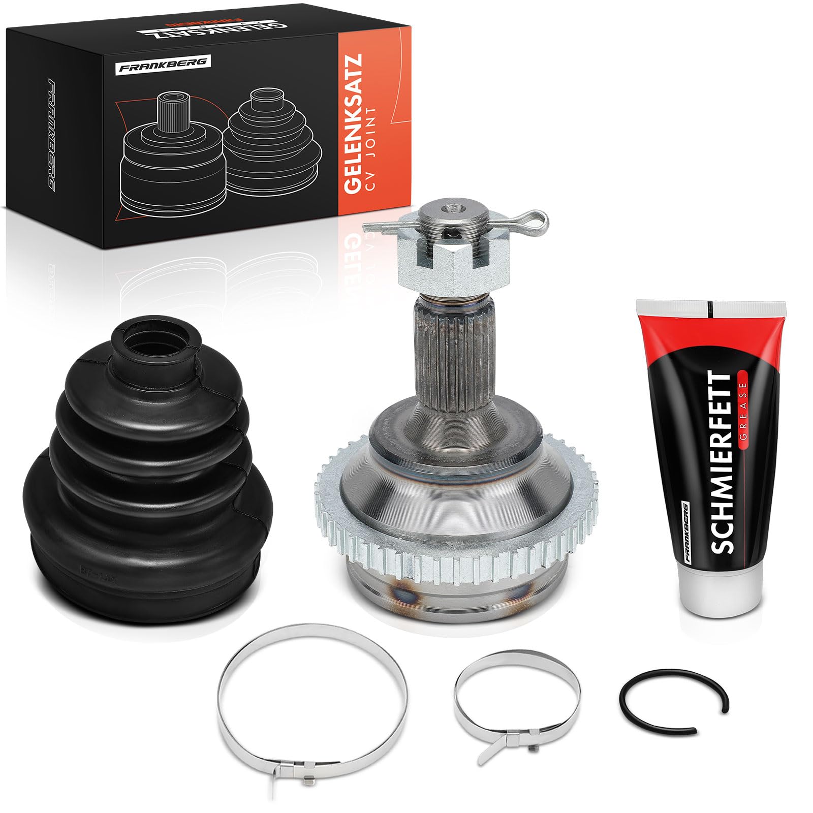 Frankberg Juego de juntas homocinéticas eje delantero lado de la rueda | 3272AE; Compatible con: Sedán 206, 206 SO 2E/K, 206 CC 2D, Berlingo/Berlingo Primer monovolumen GFK GJK MF