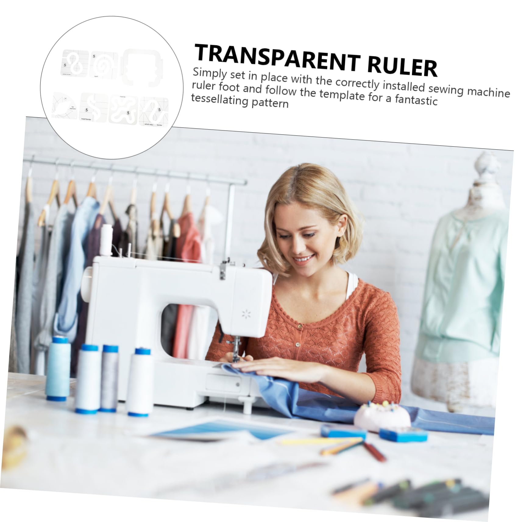 ARTIBETTER 7 Piezas de Acolchado Acrílica para Costura Conjunto de Plantillas de Costura y Transparentes para Manualidades Diseño Profesional y Precisión Proyectos de Patchwork