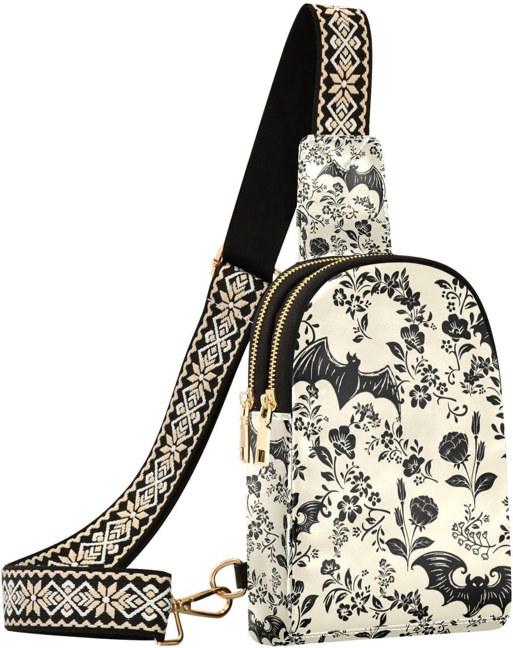 Crossbody Sling Bag for Women Leather Shoulder Chest Bag Small Fanny Pack for Hiking Travel | Leather, Shoulder, Chest Bag, for Hiking, Travel