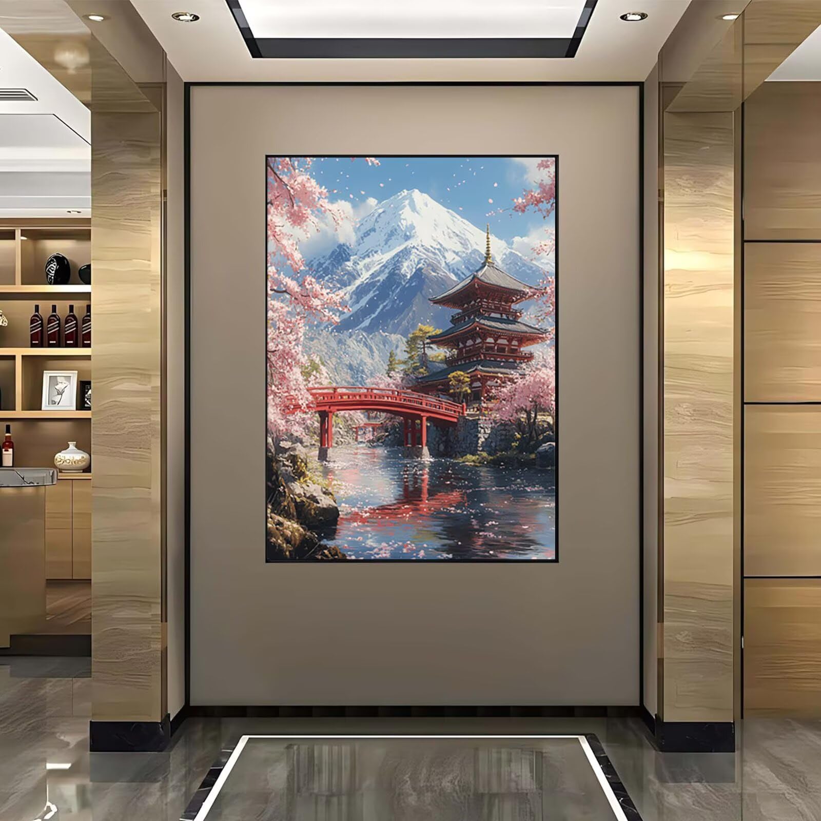 5D Japan Samurai Diamond Painting kits voor volwassenen beginners, 60 x 80 cm volledige boor ronde diamanten stippen diamant kunst doe-het-zelf kristal strass borduurwerk kruissteek voor geschenken