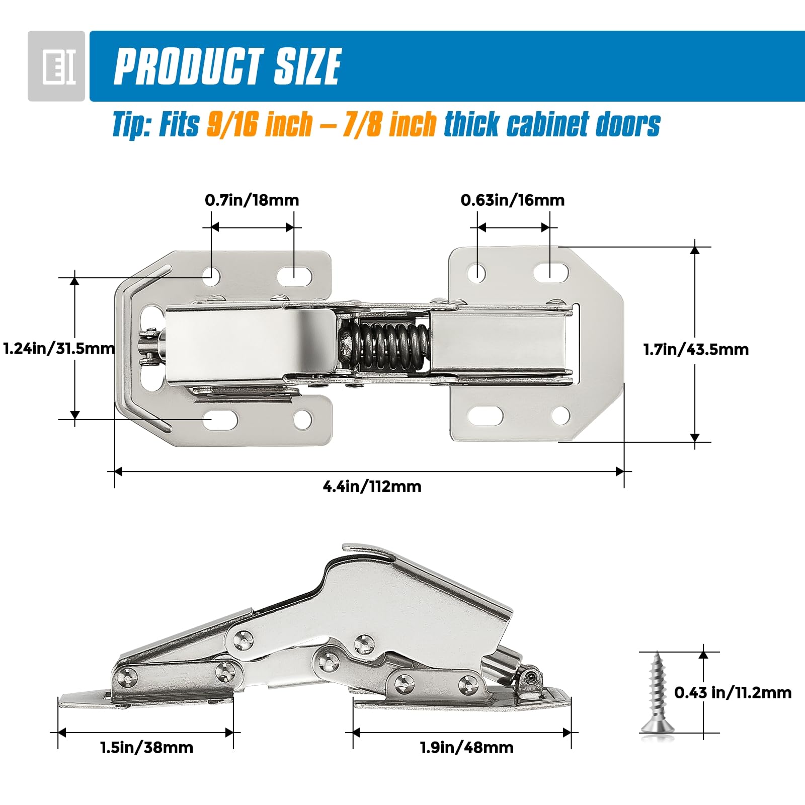 Hidden Cabinet Hinges - Soft Close & Concealed -3 Hidden Cabinet Hinges - Soft Close & Concealed -3