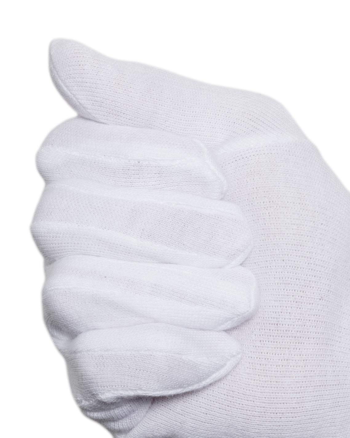 JAH guantes de algodón de doble capa – protección extra y confort para personas alérgicas, embalaje y manipulación