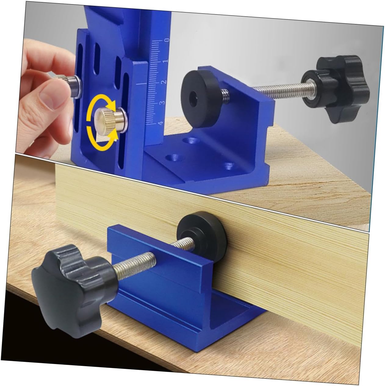 DOITOOL Drill Locator for Woodworking 1 Set Pocket Hole Jig 15-degree for Smooth and Accurate Random