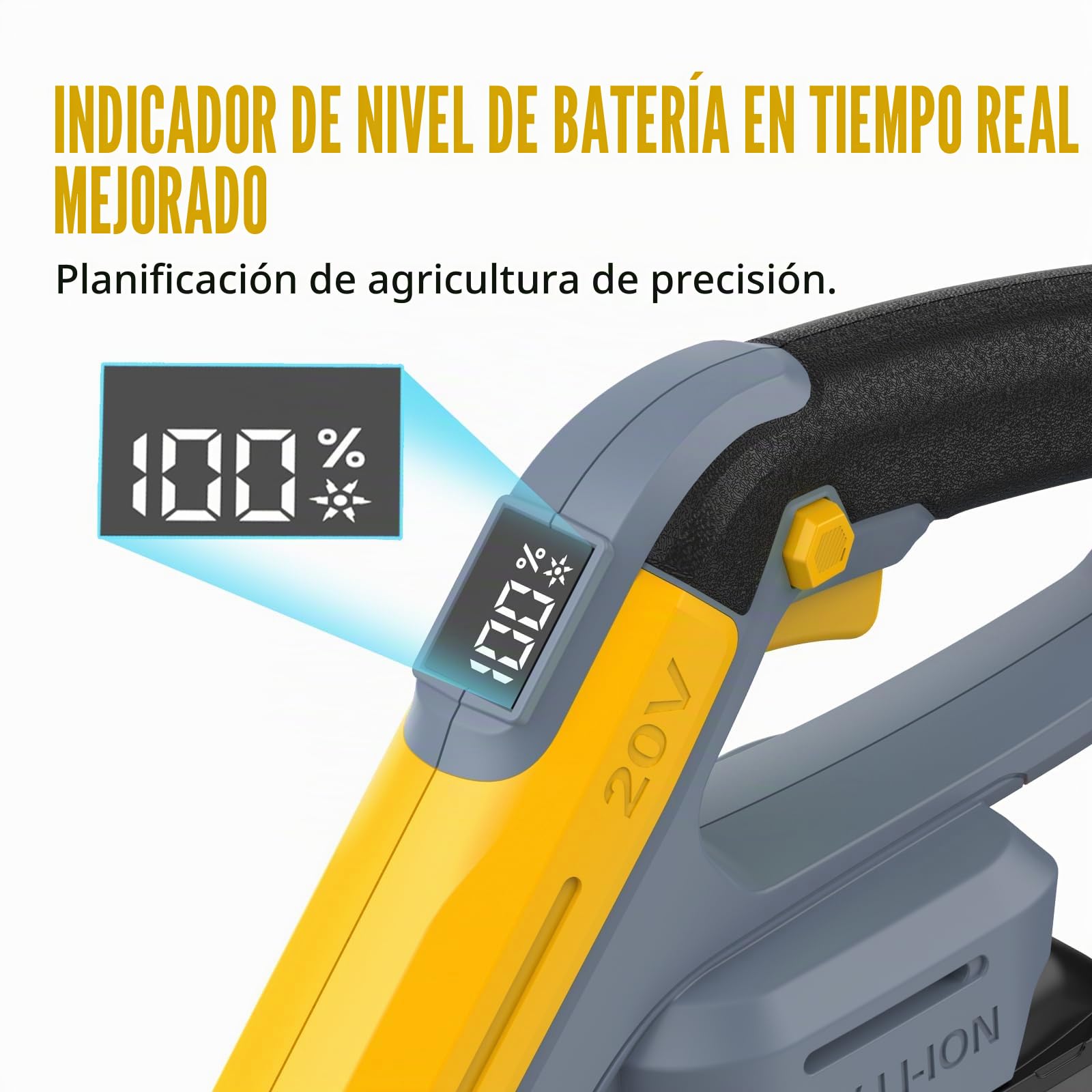 Motoazada Electrica 800W,Motocultor Plegable,Profundidad de Labranza 20 cm, Anchura de Labranza 23 cm, con Pantalla Indicadora de Carga para Labrar Jjardines y Huertos (Dos Baterías)