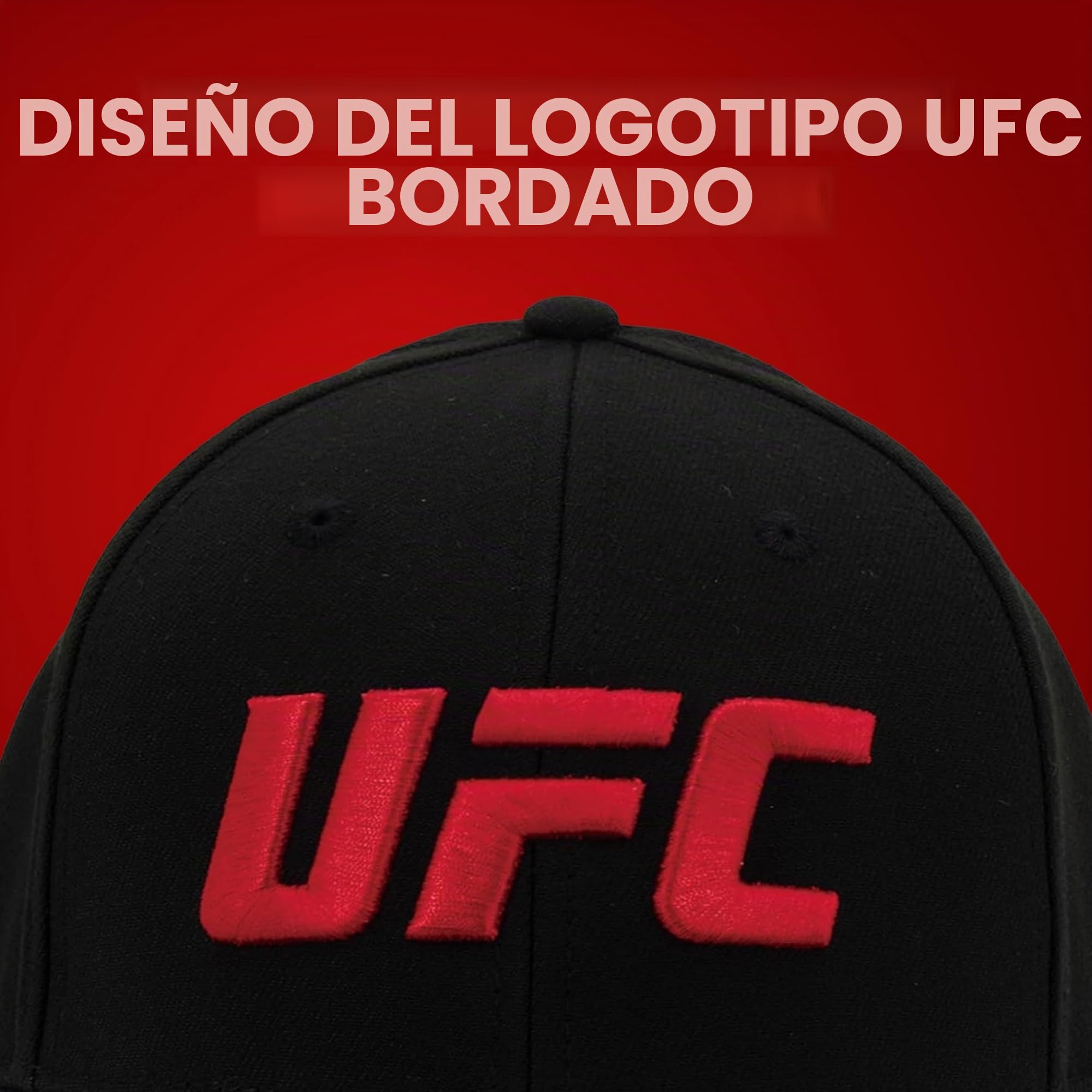 Concept One Unisex UFC Baseball Hat, 6 Panel Adult Flex Fit Active Sport Cap with Curved Brim Baseball Cap