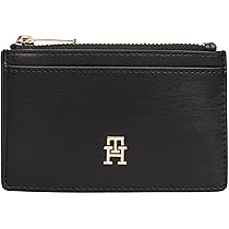 Tommy Hilfiger TH ICON AW0AW17735 – Porta carte lungo da donna, nero, taglia unica, Nero (Nero), One Size
