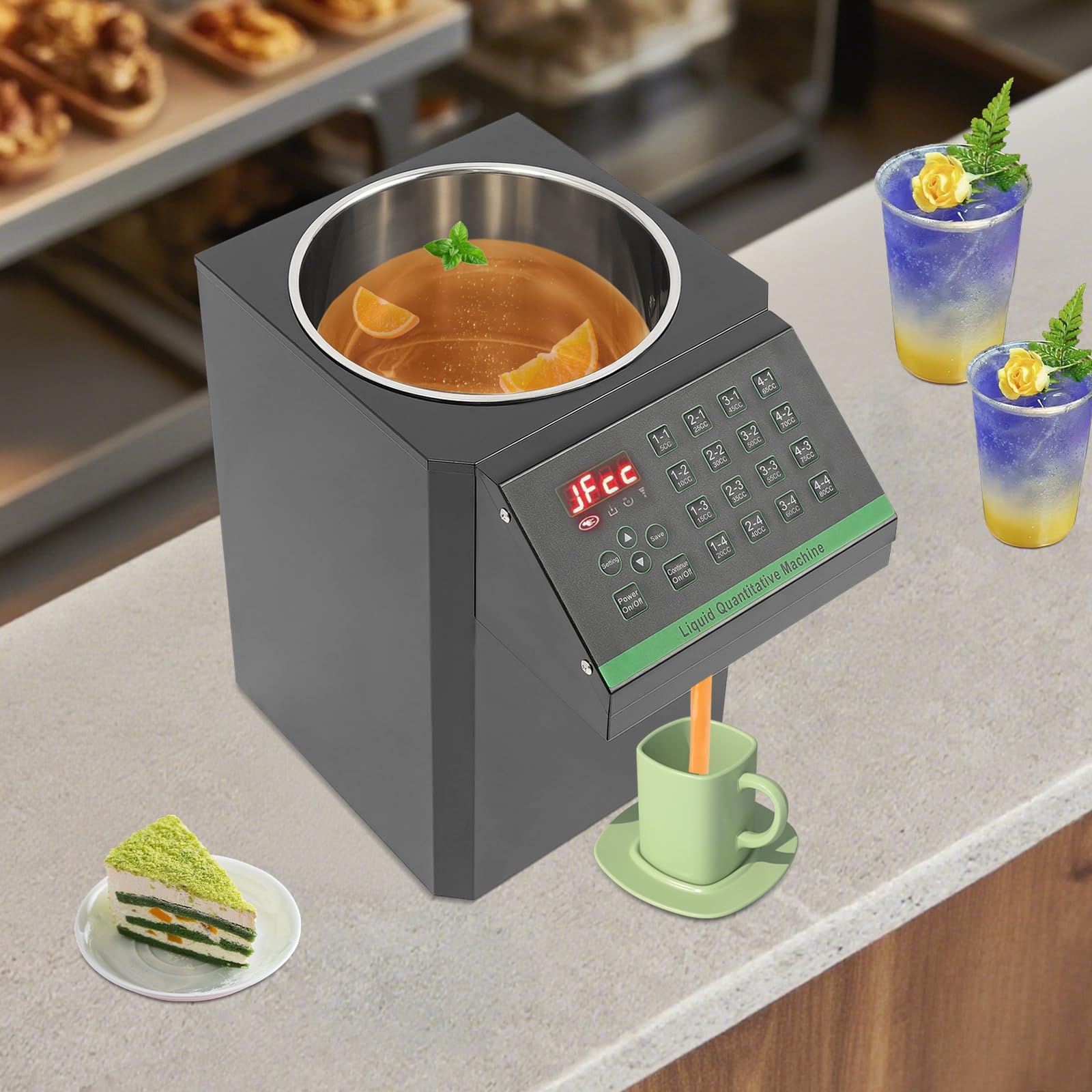 Fructose Quantitative Machine, 7.5L Bubble Tea Equipment, Automatischer Fruktosespender, Zuckersirupspender Bubble Tea Fructose Dispenser für Milch Tee Softdrink