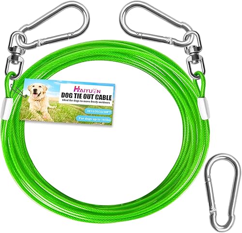 Cable de amarre para perros, cadena resistente para perros, para patio, azulmorado, verderosa, correa y correa para exteriores, 10152030 pies,