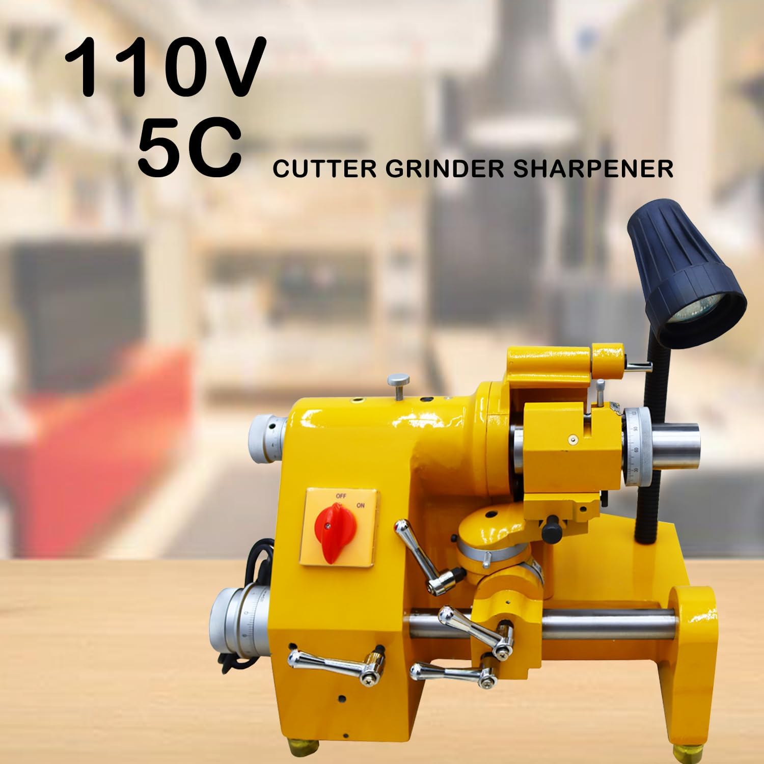 5C Collection Multi-functional Cutter Grinder Sharpener Tool Grinder for HSS & Carbide Engraving Cutters with Adjustable Angles 110V