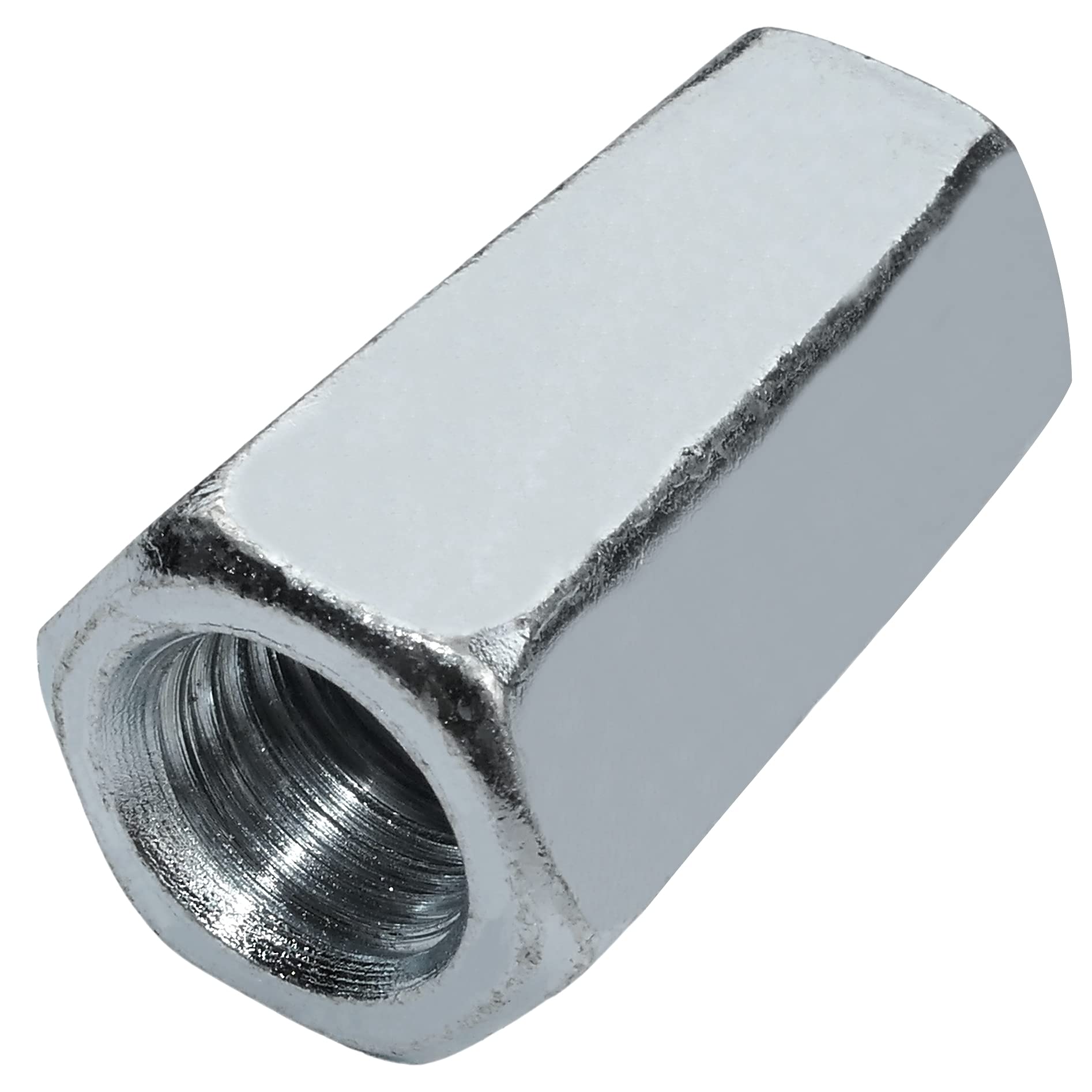 AERZETIX - C58235 - Set di 2 Dadi di accoppiamento esagonali allungati M16x50mm - dado di prolunga con filettatura metrica - in acciaio zincato