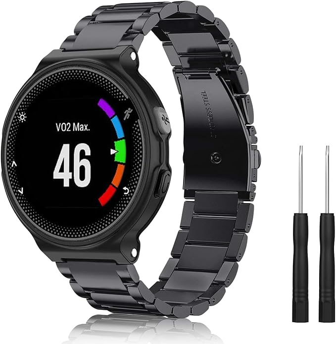Correa de acero inoxidable Fintie para Garmin Forerunner 235 miniatura 4