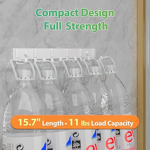 Miniatura 10 de Geobella Perchero de pared (paquete de 2) 6 ganchos colgantes para entrada, dormitorio, baño, cocina para ganchos para abrigos, instalación con