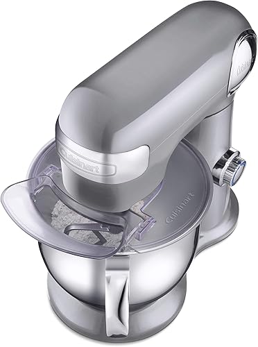 Miniatura 4 de Cuisinart Batidora de pie, 12 velocidades, cuenco de mezcla de 5.5 cuartos de galón, batidor de chef, pala de mezcla plana, gancho de masa y