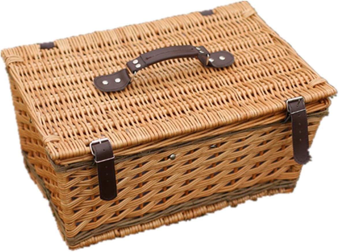 Willow Picnic Basket with Deluxe Service for Two and Table