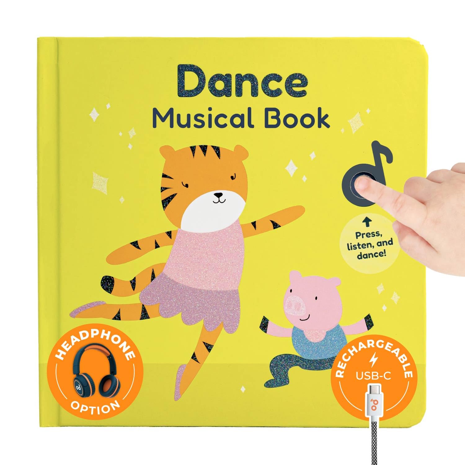 Cali's Books Dance to Classical Music Book Toddlers 1-3 Years Old - Nursery Rhymes Musical Book, Headphone Jack, Interactive Baby Sound Book, Singing Toy Children Girls, Learning Song Toy Toddler Boys