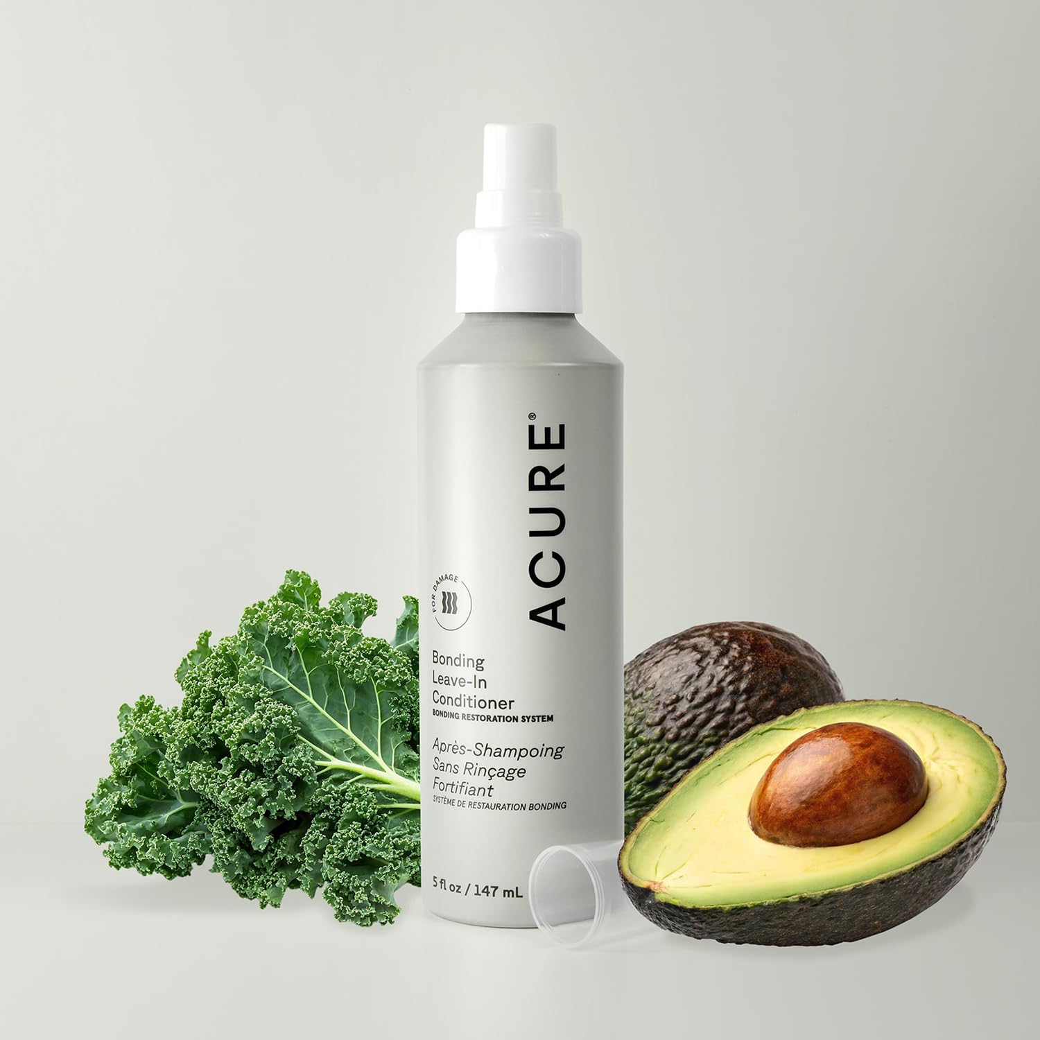 Acure Bonding Leave-In Conditioner - Leave in Conditioner Spray for Women & Men, Moisture Treatment to Repair Dry, Damaged, Color Treated Hair, Protect & Smooth Straight & Curly Hair- 5 fl oz (2 Pack)