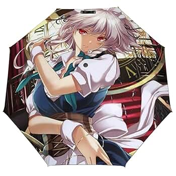 Amazon | 日傘 折りたたみ傘 東方シリーズ 十六夜 咲夜 アニメ柄