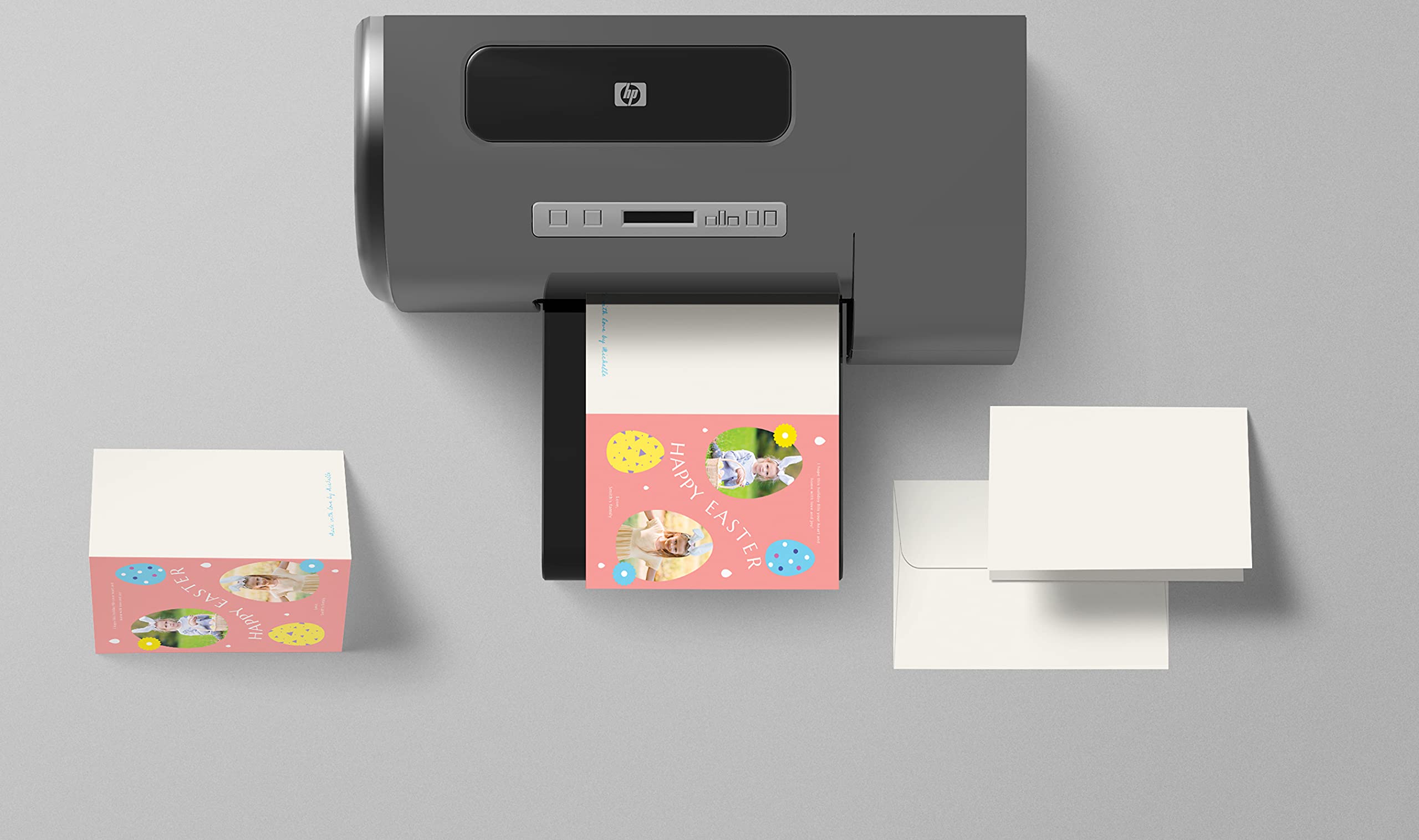 Better Office Products - Juego de 100 tarjetas y sobres en blanco preplegados, tarjetas de invitación, cartulina pesada, sello engomado, 12,7 x 17,8 cm, paquete de 100 tarjetas y 100 sobres