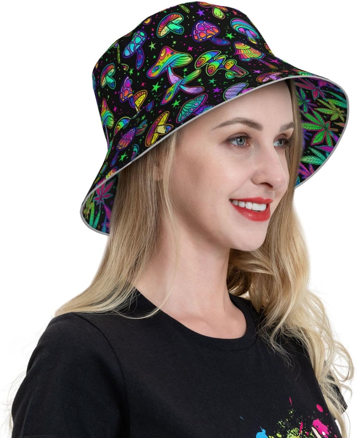 Bucket Hat Beach Summer Sun Hat Reversible Fisherman Hats Double Sided Wearing for Women Men Boys Girls - Image 5