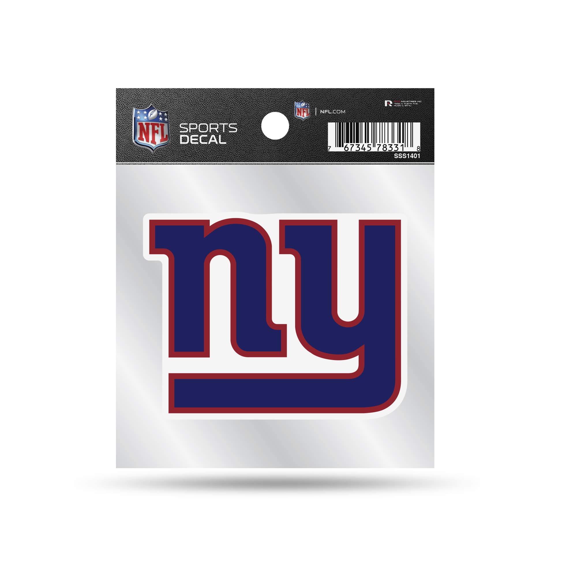 Rico Industries NFL New York Giants 4"x4" Small Style Decal, Team Color