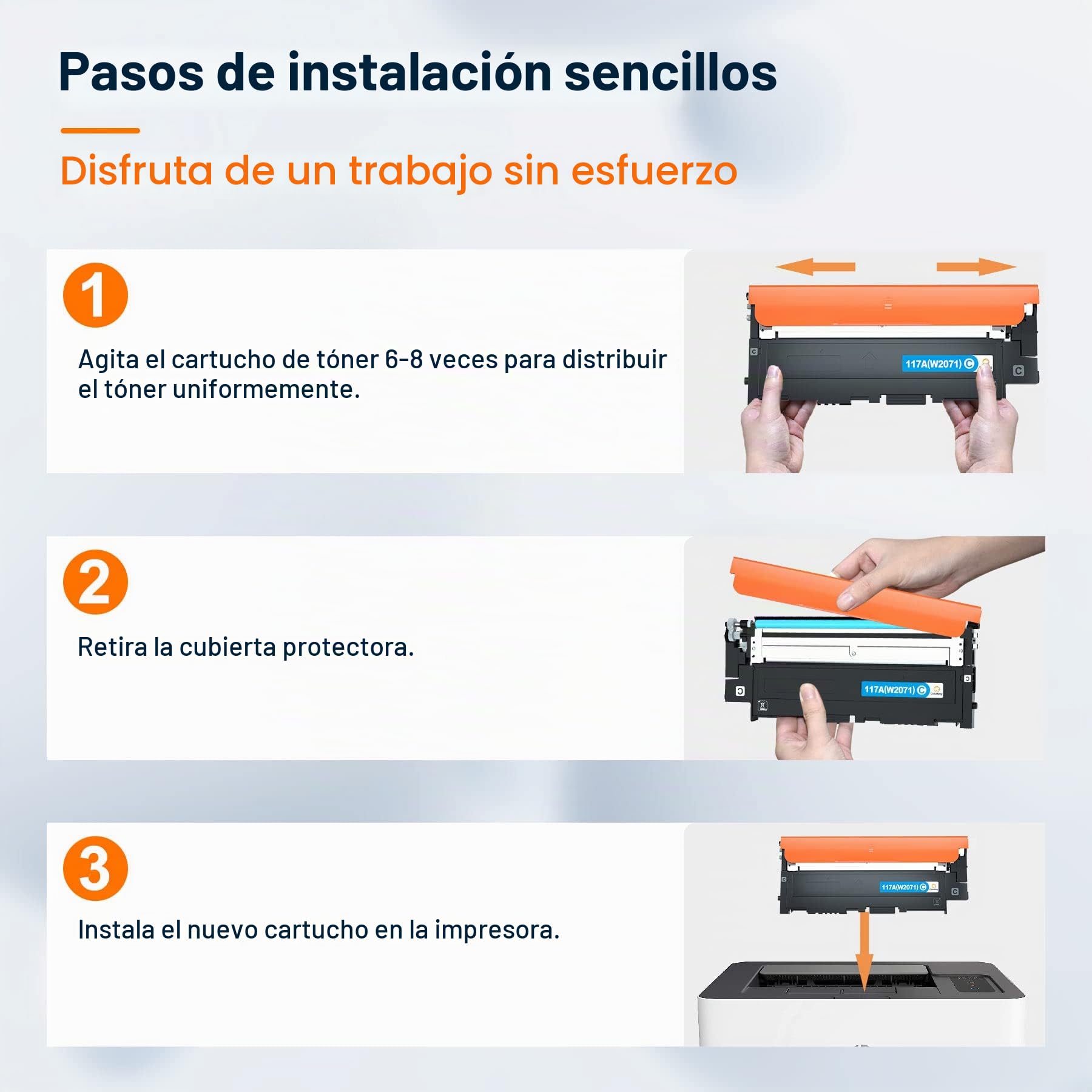 ColorKing 117A con Chip tóner Compatible para HP 117A MFP 178nw 179fnw | Compatible de HP Color Laser MFP 178nw 179fnw 150nw 150a (Negro/Amarillo/Cian/Magenta)